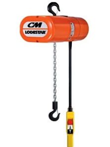 cm lodestar electric chain hoist with top & bottom safety hooks