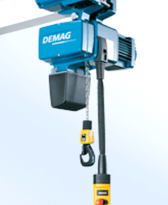 Demag dc pro hoist with electric trolley