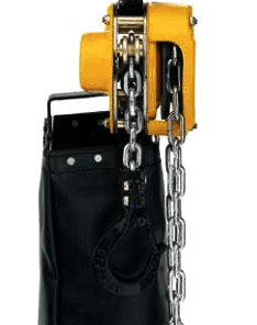 yale manual chain hoist with chain collection bag