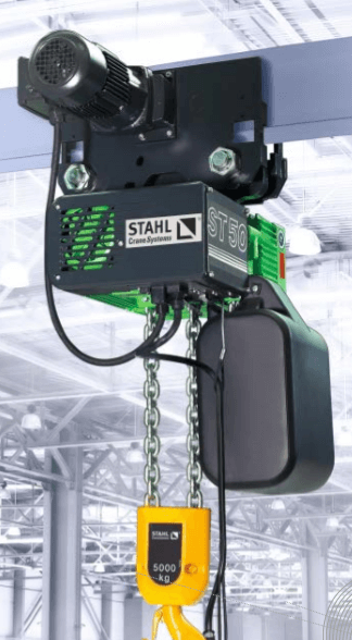 stahl st electric chain hoist & trolley on a beam