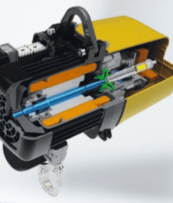 Gis GP electric chain hoist workings inside view