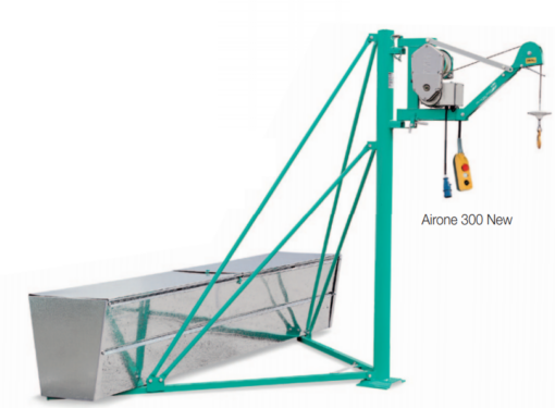 Imer airone stand hoist with counterbalance box