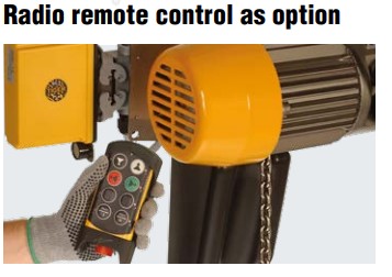 kito eq electric hoist remote control option
