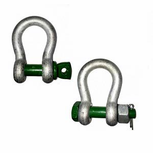 green pin bow shackles
