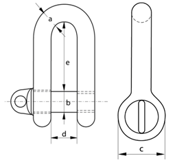large d shackle with screw pin