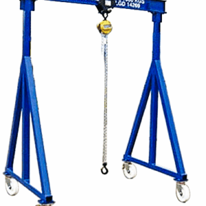 500kg A frame gantry with castors and chain block