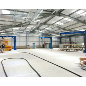 3 under braced Jib cranes in new factory